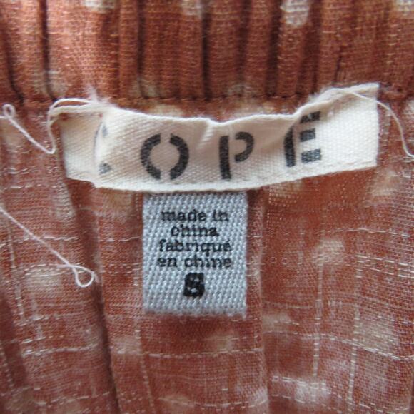 Urban Outfitters Burnt Orange Polka Dot Cut Out Button Down Mini Dress Small - Picture 6 of 9
